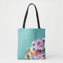 Floral Art Canvas tas