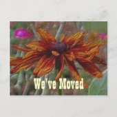 Floral Art Daisy Moving New Address Briefkaart (Voorkant)