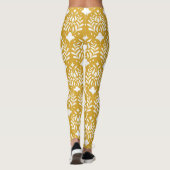 Floral Art Deco: Moderne damast Leggings (Achterkant)