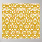 Floral Art Deco: Moderne damast Poster (Voorkant)