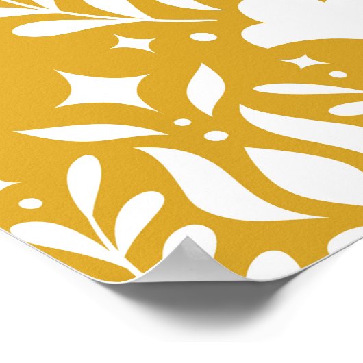 Floral Art Deco: Moderne damast Poster (Hoek)