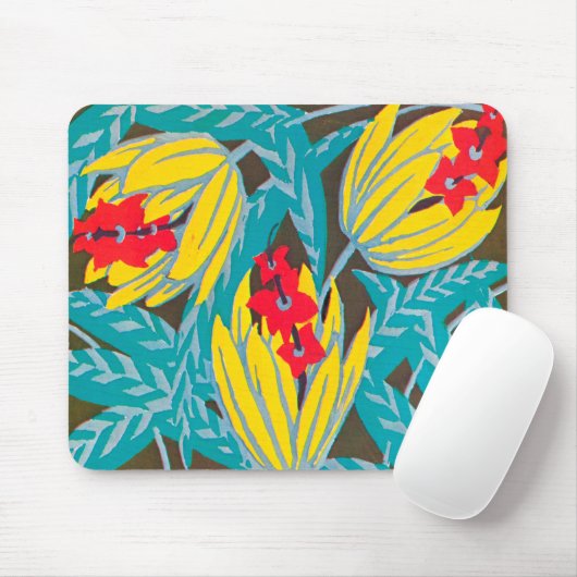 Floral Art Deco Mousepad #2 Muismat (Met muis)