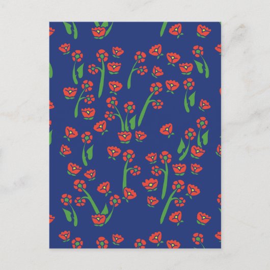 Floral Art Deco patroon Briefkaart (Voorkant)