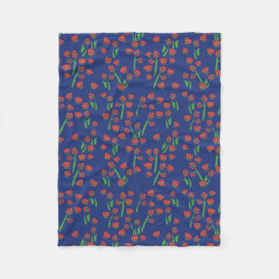 Floral Art Deco patroon Fleece Deken