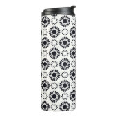 Floral Art Deco Pattern Thermosbeker (Gedraaid links)