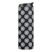 Floral Art Deco Pattern Thermosbeker (Gedraaid links)