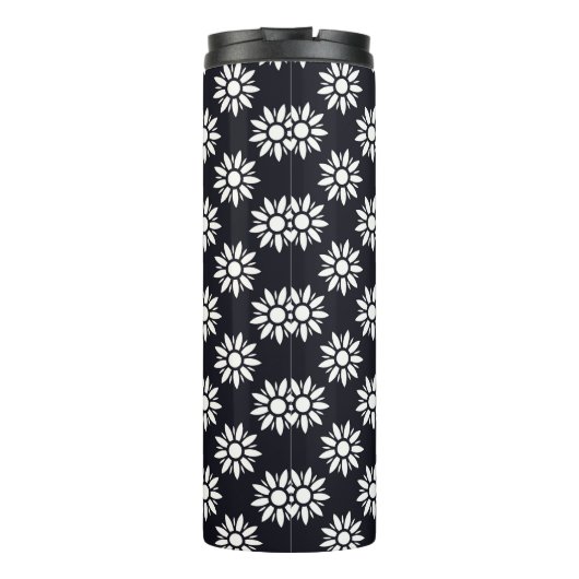 Floral Art Deco Pattern Thermosbeker (Achterkant)