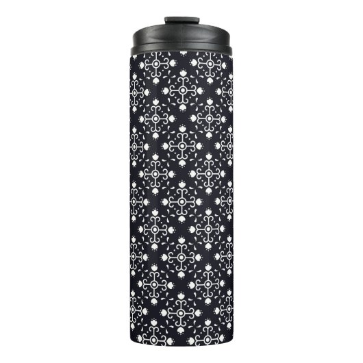 Floral Art Deco Pattern Thermosbeker (Voorkant)