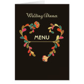Floral art deco Wedding Menu (Voorkant)