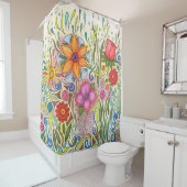 Floral Art Design Flower 12 Douchegordijn (In situ)
