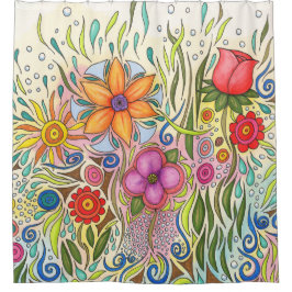 Floral Art Design Flower 12 Douchegordijn