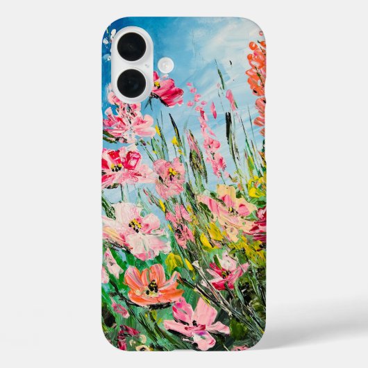 Floral art design iphone case (Achterkant)