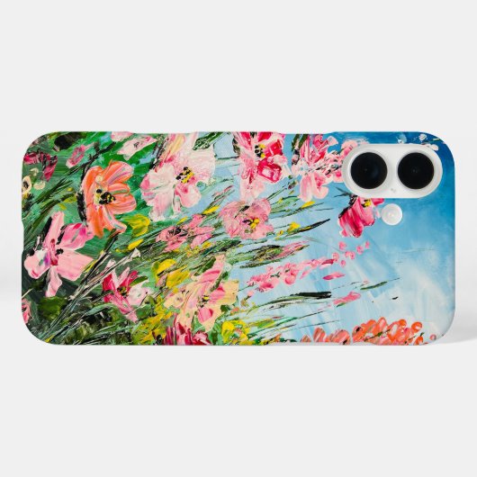 Floral art design iphone case (Achterkant (horizontaal))