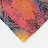 Floral Art Fleece Deken (Hoek)