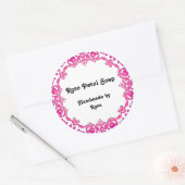 Floral  Art Handmade Soap Labels Roze (Envelop)