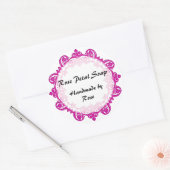 Floral  Art Handmade Soap Labels Roze (Envelop)