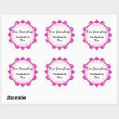 Floral  Art Handmade Soap Labels Roze (Vel)
