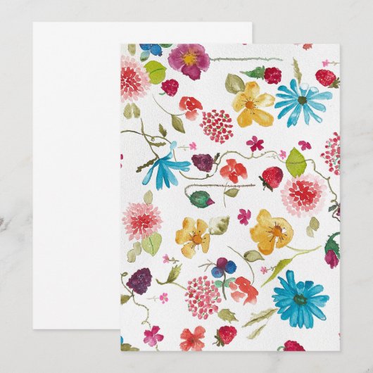 Floral Art Kaart (Voorkant / Achterkant)