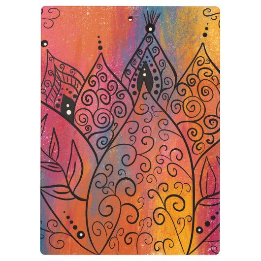  Floral Art Klembord (Achterkant)