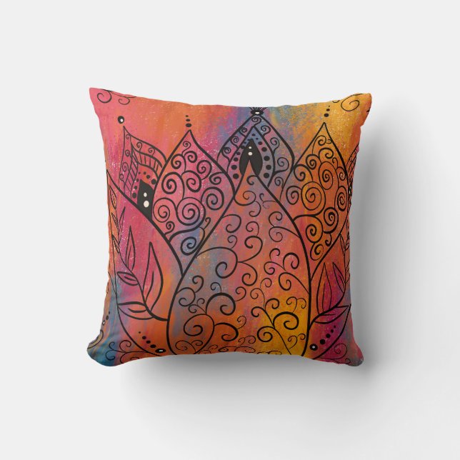  Floral Art Kussen (Voorkant)