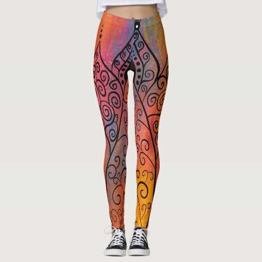  Floral Art Leggings (Voorkant)