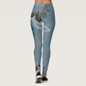 Floral Art Leggings - Blue Ferdinand (Achterkant)