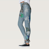 Floral Art Leggings - Blue Ferdinand (Links)