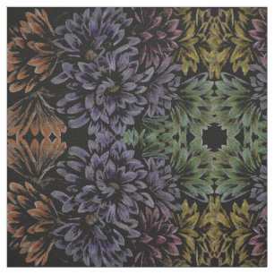 Floral Art Linen Cotton of Poly Flower Art Fabric  Stof