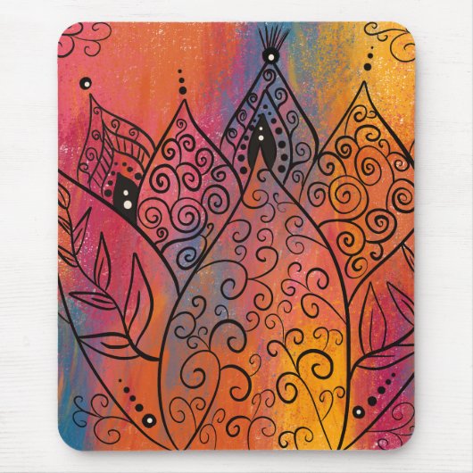 Floral Art Muismat (Voorkant)