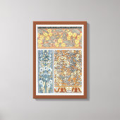Floral Art Nouveau, Arrowiad Flowers Canvas Afdruk (Voorkant)