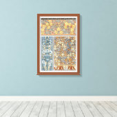  Floral Art Nouveau, Arrowiad Flowers Canvas Afdruk (Insitu (Houten vloer))
