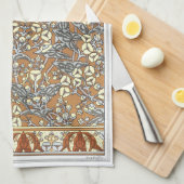  Floral Art Nouveau, Arrowiad Flowers Theedoek (Quarter Fold)