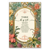 Floral Art Nouveau bruiloft uitnodiging Kaart (Voorkant)