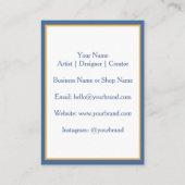 Floral art nouveau frame visitekaartje (Achterkant)