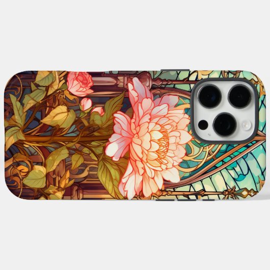 Floral Art Nouveau Inspired Case-Mate iPhone Case (Achterkant (horizontaal))