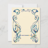 Floral art nouveau lijst notitiekaartje (Voorkant)