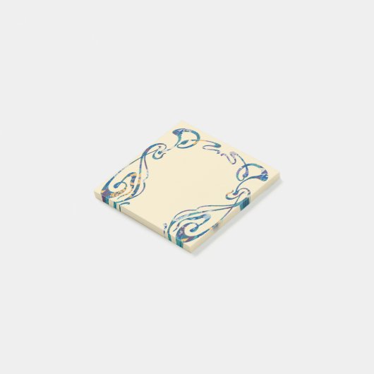 Floral art nouveau lijst post-it® notes (Schuin)