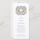 Floral Art Nouveau Monogram Trouwprogramma (Voorkant)