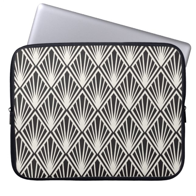  Floral Art Nouveau Seamless Pattern. Geome Laptop Sleeve (Voorkant)