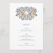 Floral Art Nouveau Trouwmenu, Botanisch Menu (Voorkant)