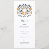 Floral Art Nouveau Trouwmenu, Botanisch Menu (Voorkant)