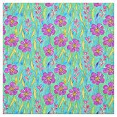 Floral Art Nouveau Waterverf Pattern Stof (Swatch)