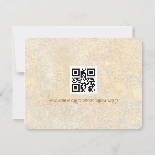 Floral Art Nouveau Wedding RSVP Response Kaart (Achterkant)