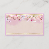 Floral art ontwerp met gesimuleerde glitter elegan visitekaartje (Achterkant)