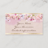 Floral art ontwerp met gesimuleerde glitter elegan visitekaartje (Voorkant)