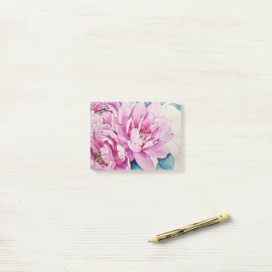 Floral Art Painting Post-it® Notes (Op bureau)