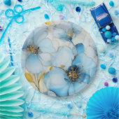 Floral art  papieren bordje (Feest)