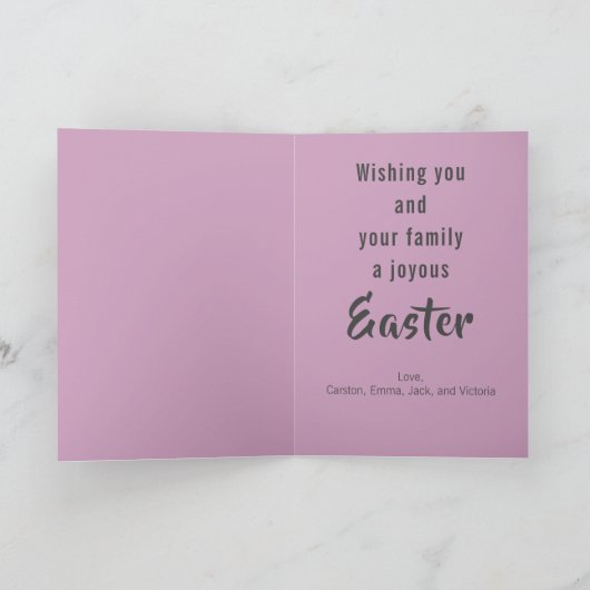  Floral Art Pasen Holiday Kaart (Binnen)