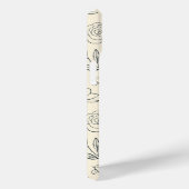 Floral Art Patroon Houtskool Crème Uniek Case-Mate iPhone Case (Achterkant / Rechts)