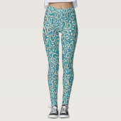 Floral Art Pattern Design Leggings (Voorkant)